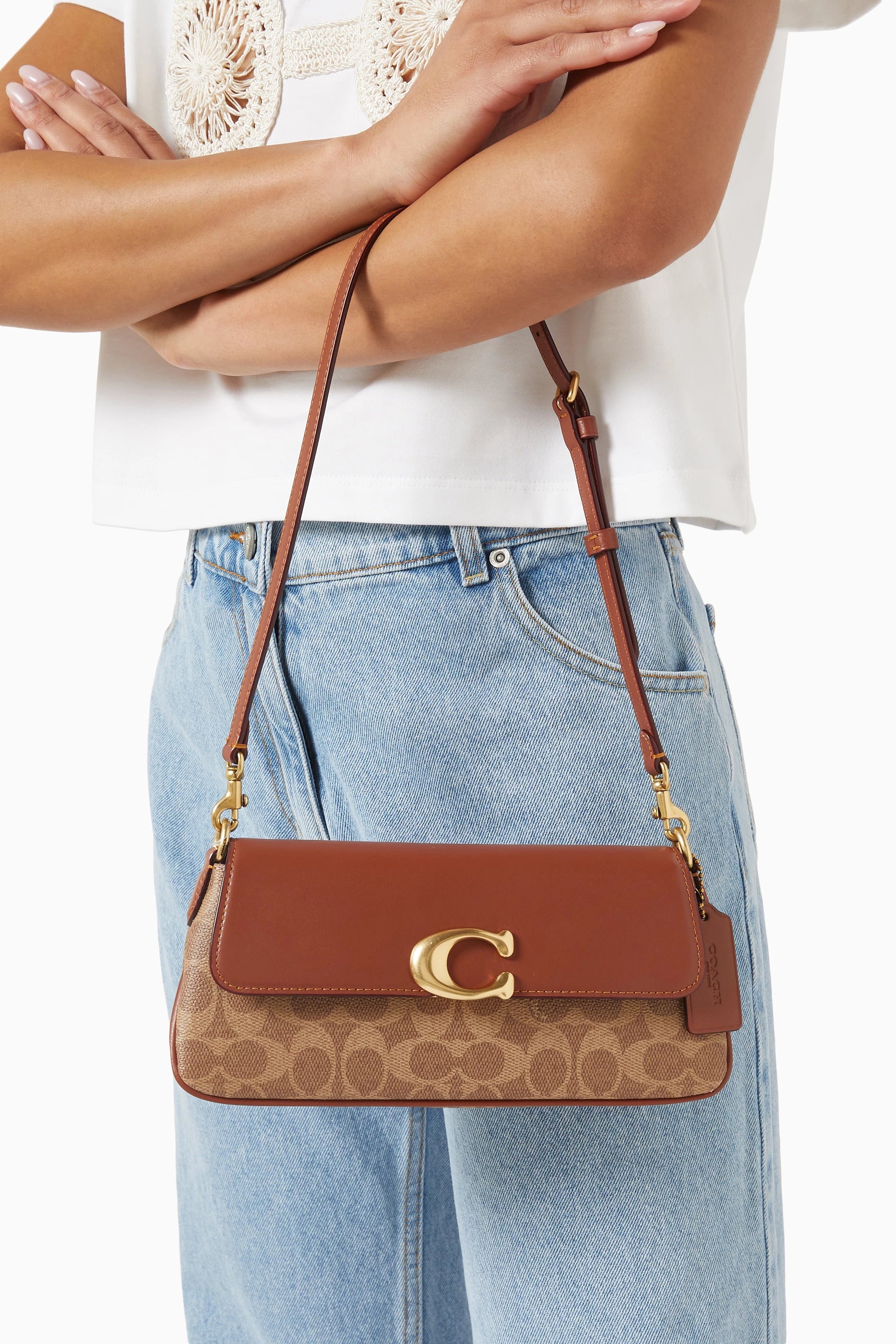 Coach Jet Shoulder Bag in Signature Canvas & Leather