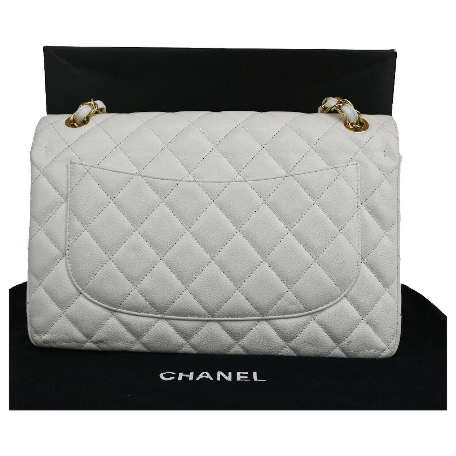 Chanel White Quilted Leather jambo Camellia Crush Flap Bag