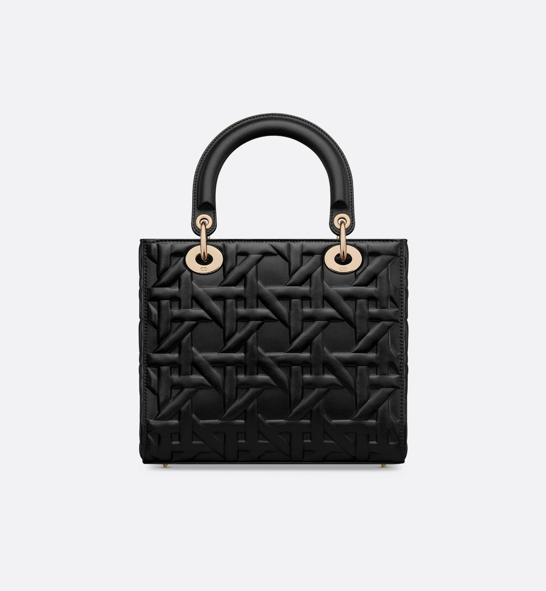 Medium Lady Christian Dior Bag in black Cannage lambskin.