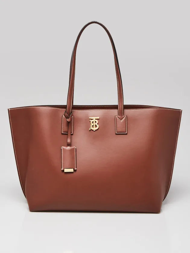Burberry Smooth Leather TB Tote Bag