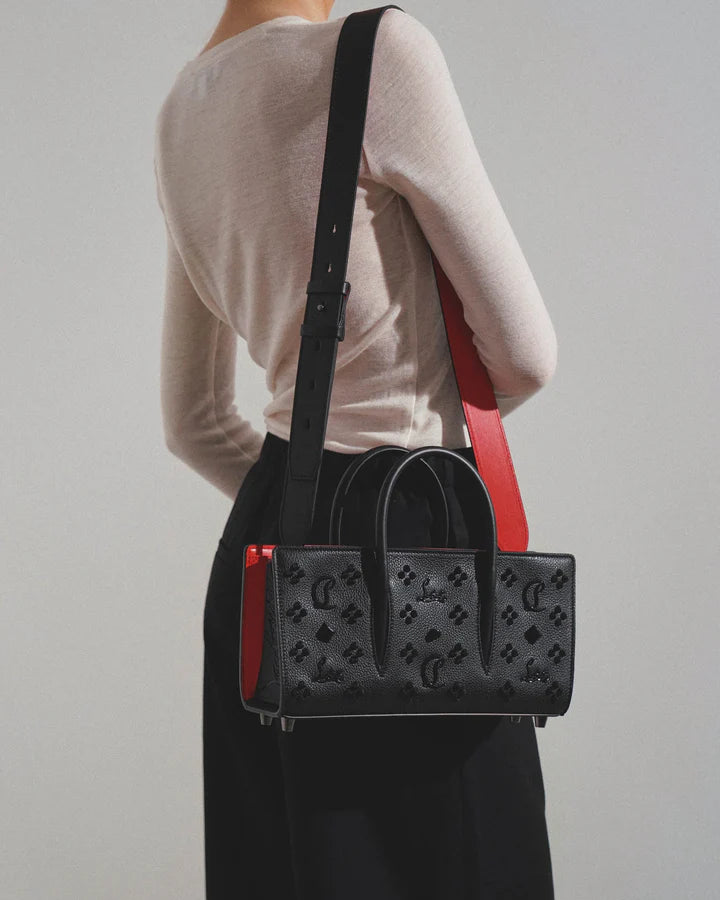 Christian Louboutin Paloma S baguette loubinthesky black leather bag