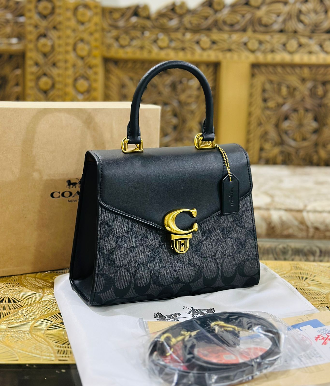 Coach ‘Sammy’ Top Handle Bag in Canvas