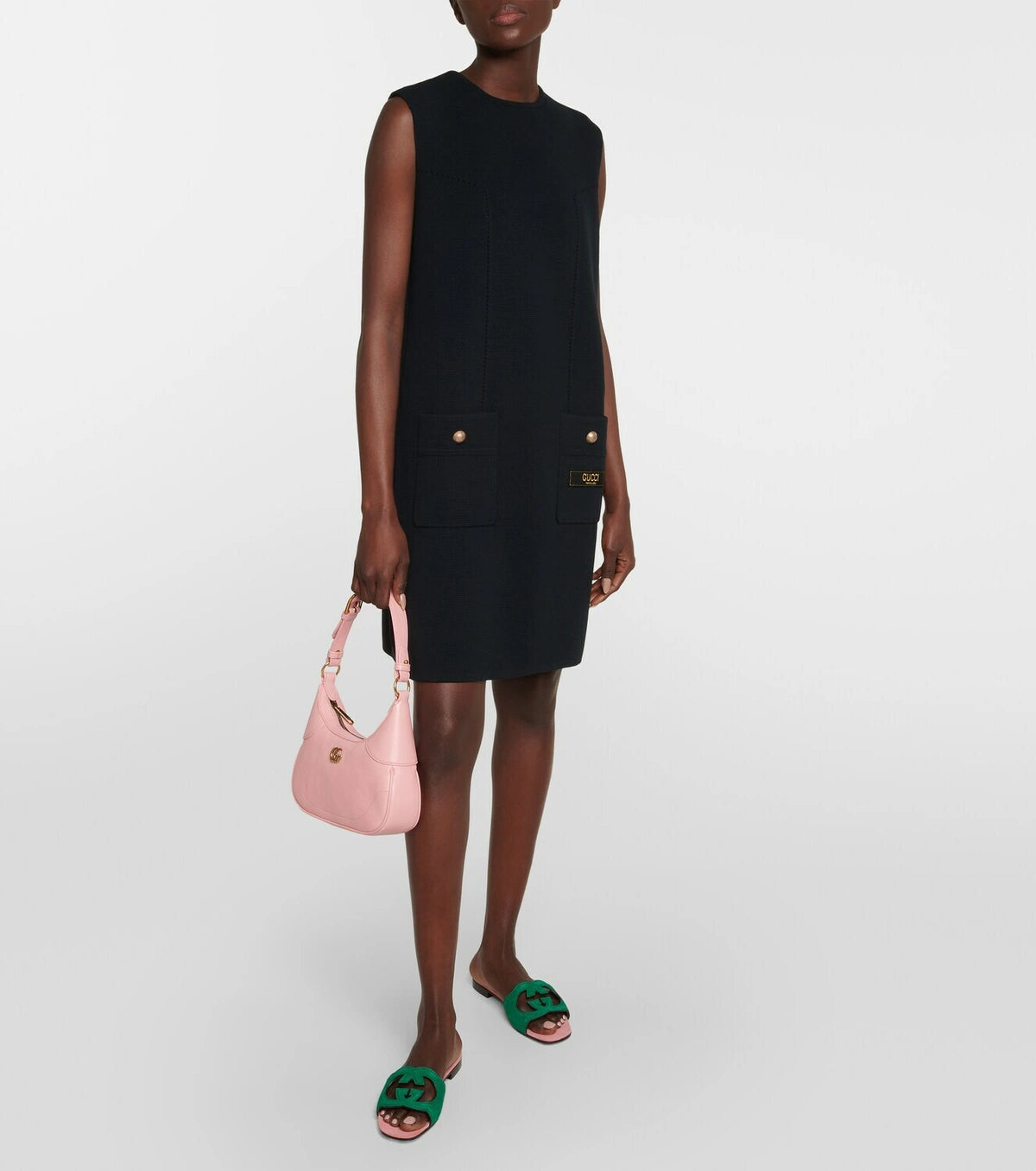 Gucci - Interlocking G cutout suede sandals