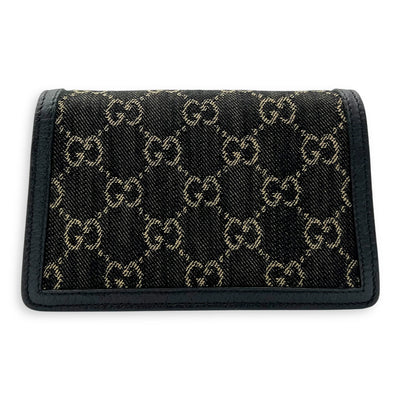 Gucci Dionysus Super Mini Black Crossbody Bag in Canvas, Silver hardware hover