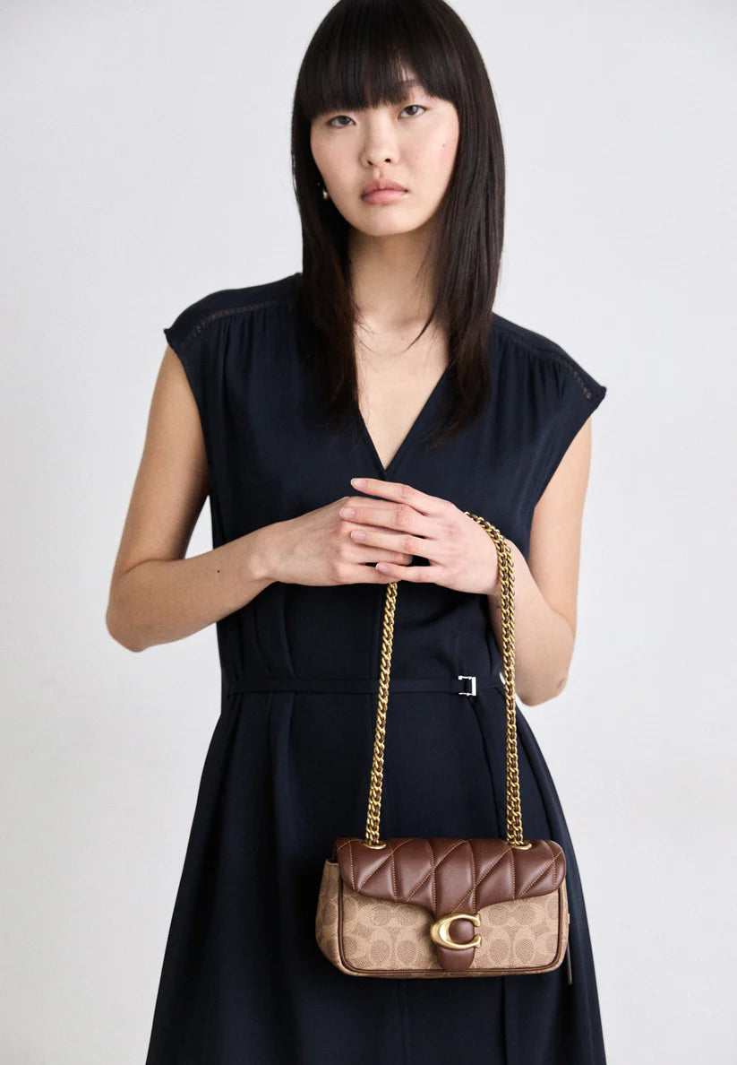 Coach Tabby Shoulder Bag 20 In Signature Canvas With Quilting