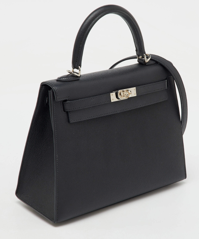 Hermes Black Epsom Leather Palladium Finish