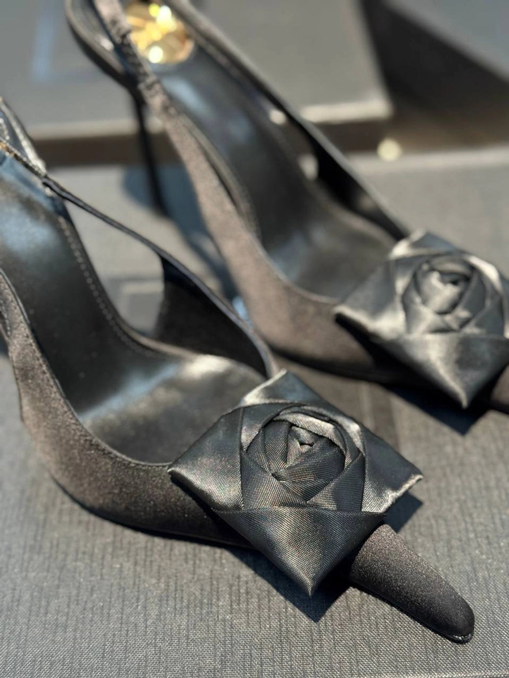 YSL AMALIA slingback pumps