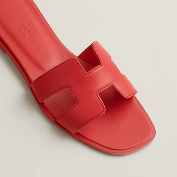 Hermès Oran Sandal in Rose Vermillon