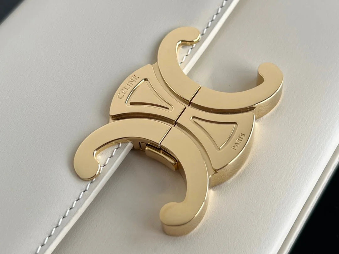 Celine TRIOMPHE 20 CREAM CALFSKIN GOLD HARDWARE