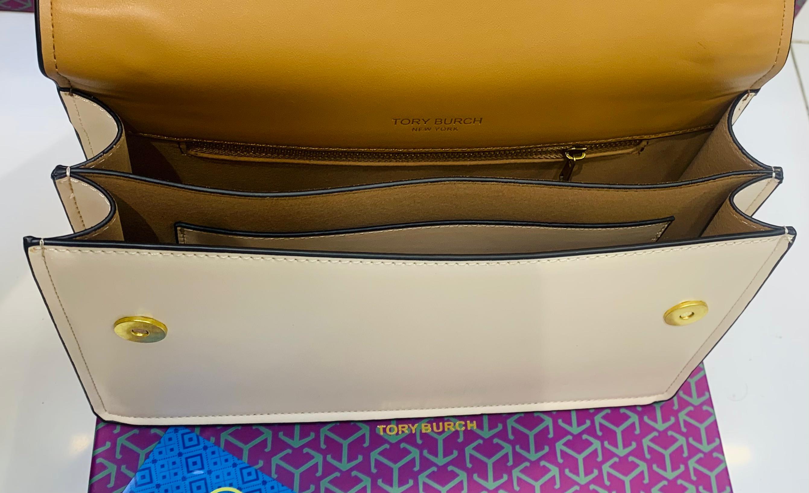 Tory Burch Leather Miller Flap Shoulder Bag