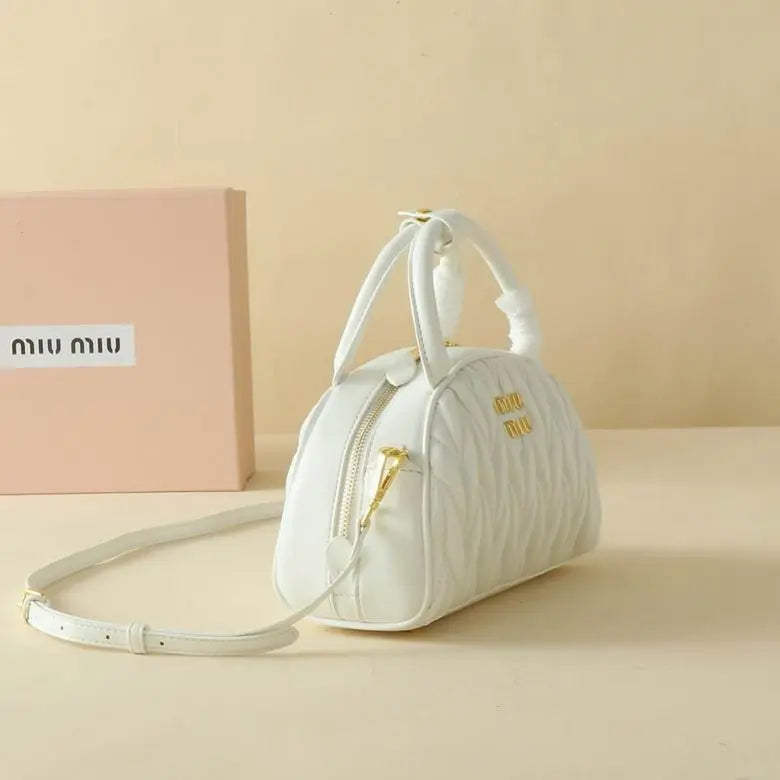 Miu Miu Dumplings Bag White