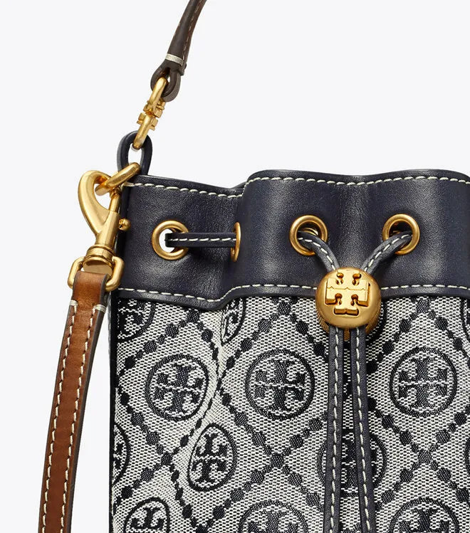 Tory Burch T Monogram Jacquard Mini Bucket Bag