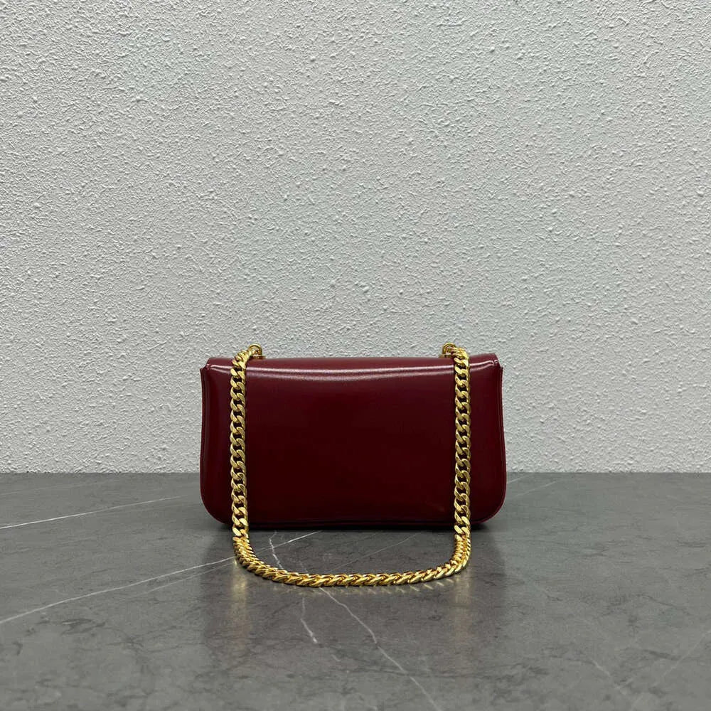 Celine CHAIN SHOULDER BAG CLAUDE - LIGHT BURGUNDY