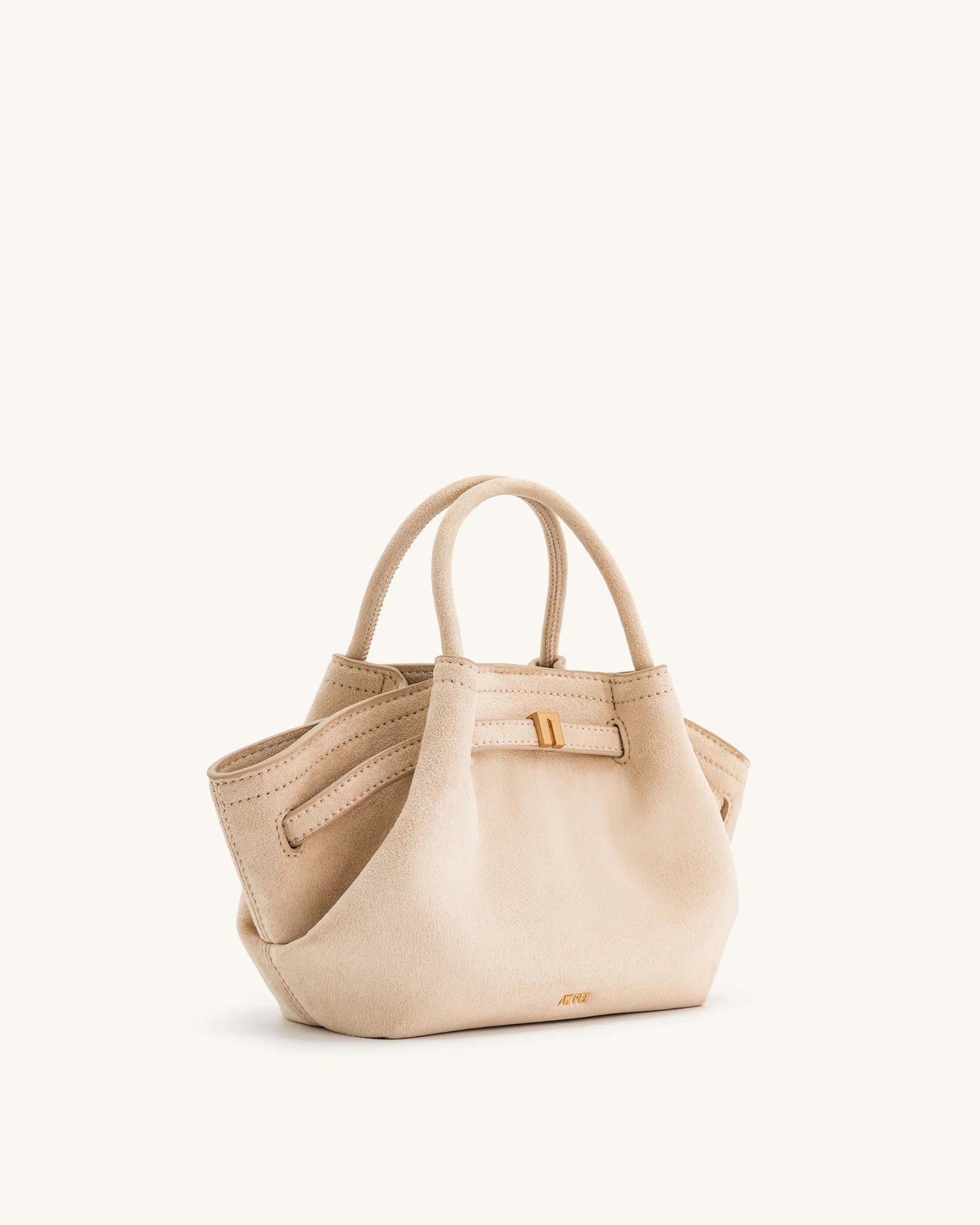 JWPEI Hana Mini Faux Suede Tote Bag - Off White