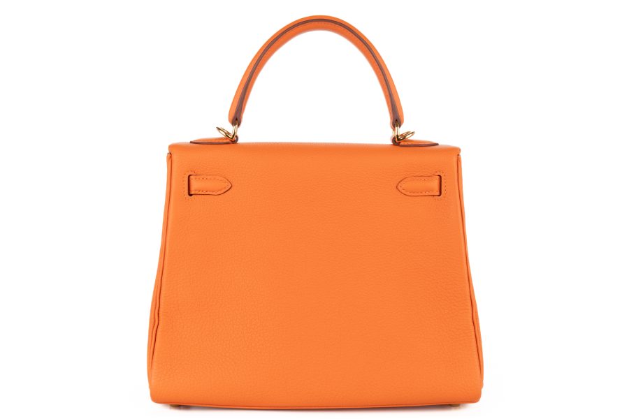 Hermès Orange H Togo Palladium Hardware