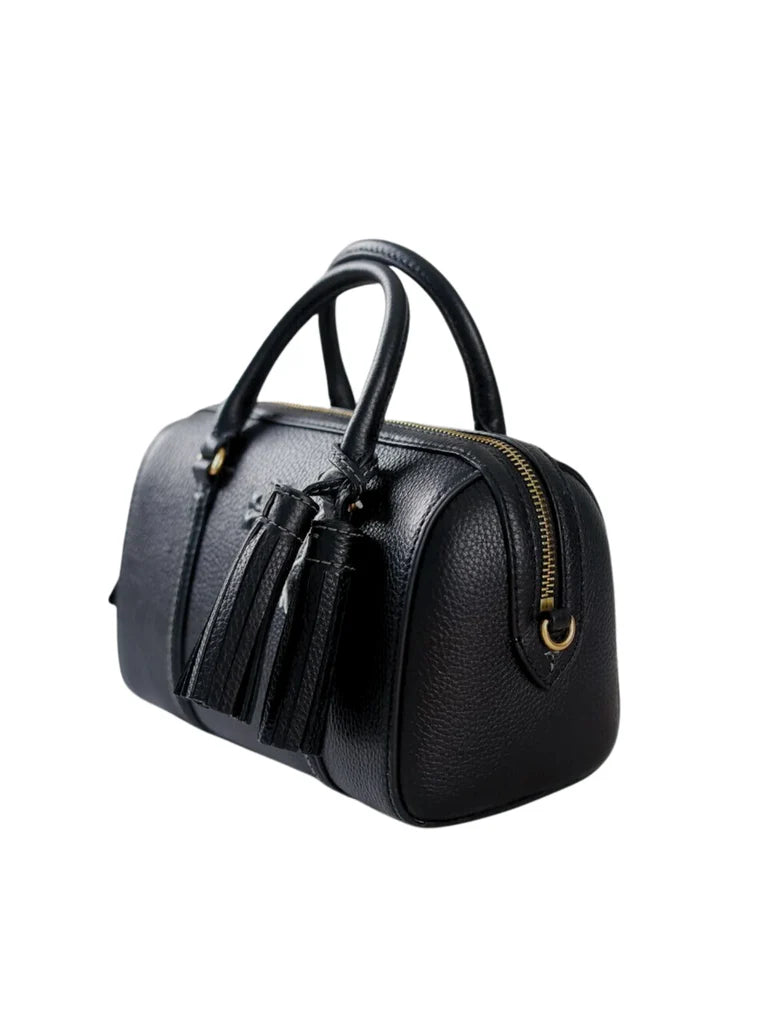Tory Burch Thea Mini Leather Satchel Crossbody In Black