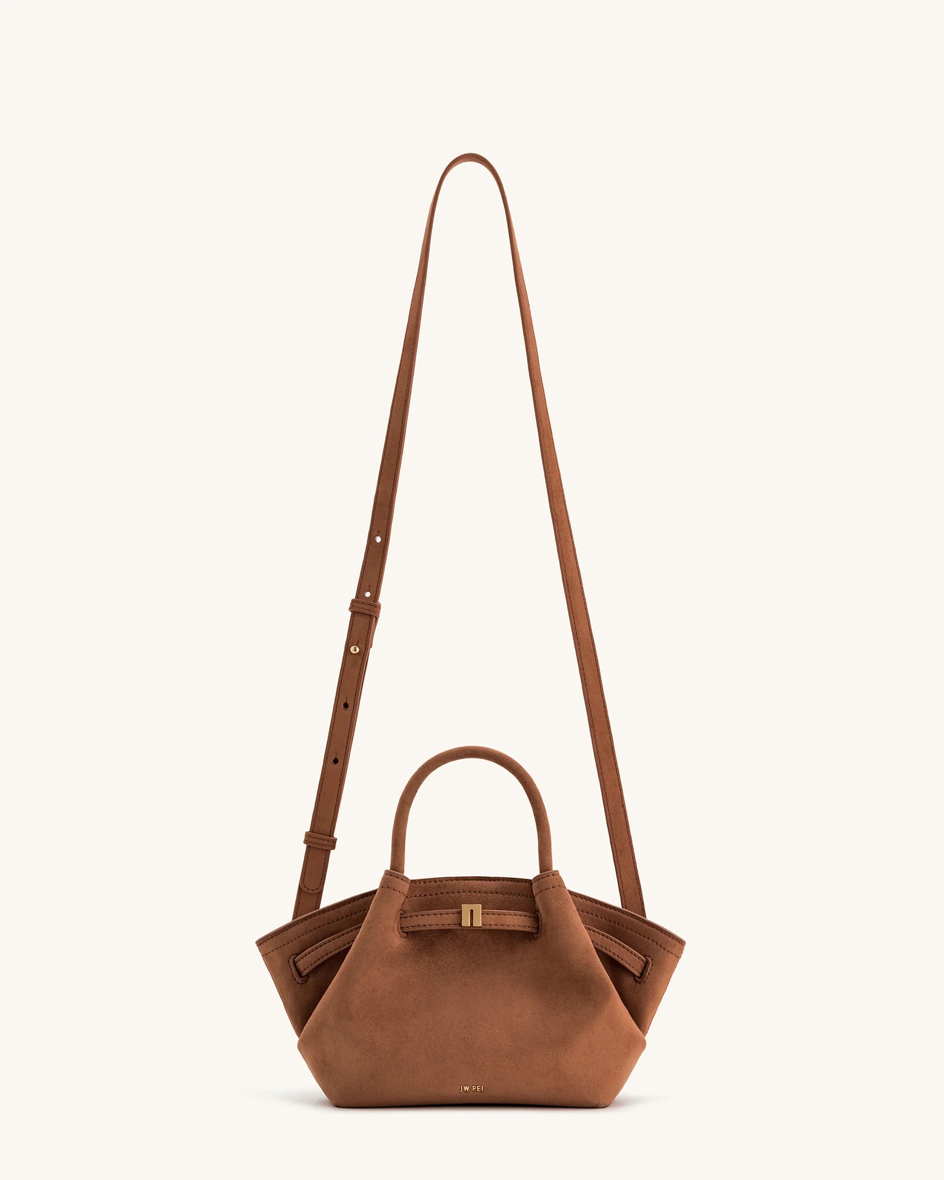 JWPEI Hana Mini Faux Suede Tote Bag - Brown