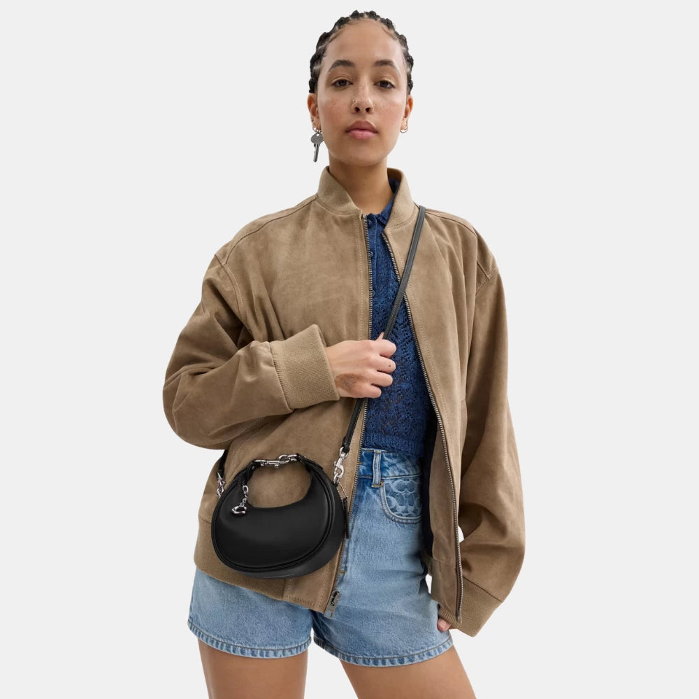 Coach Jonie Mini Leather Bag (Black)