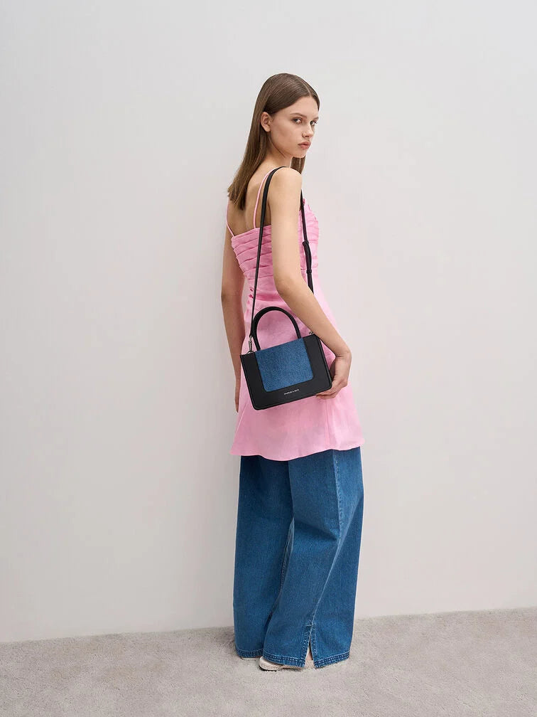 Charles & Keith Daylla Bag  Denim Blue