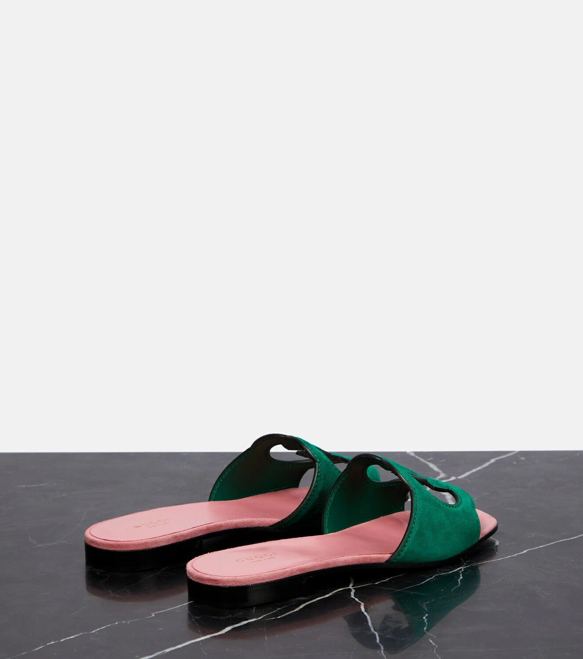 Gucci - Interlocking G cutout suede sandals