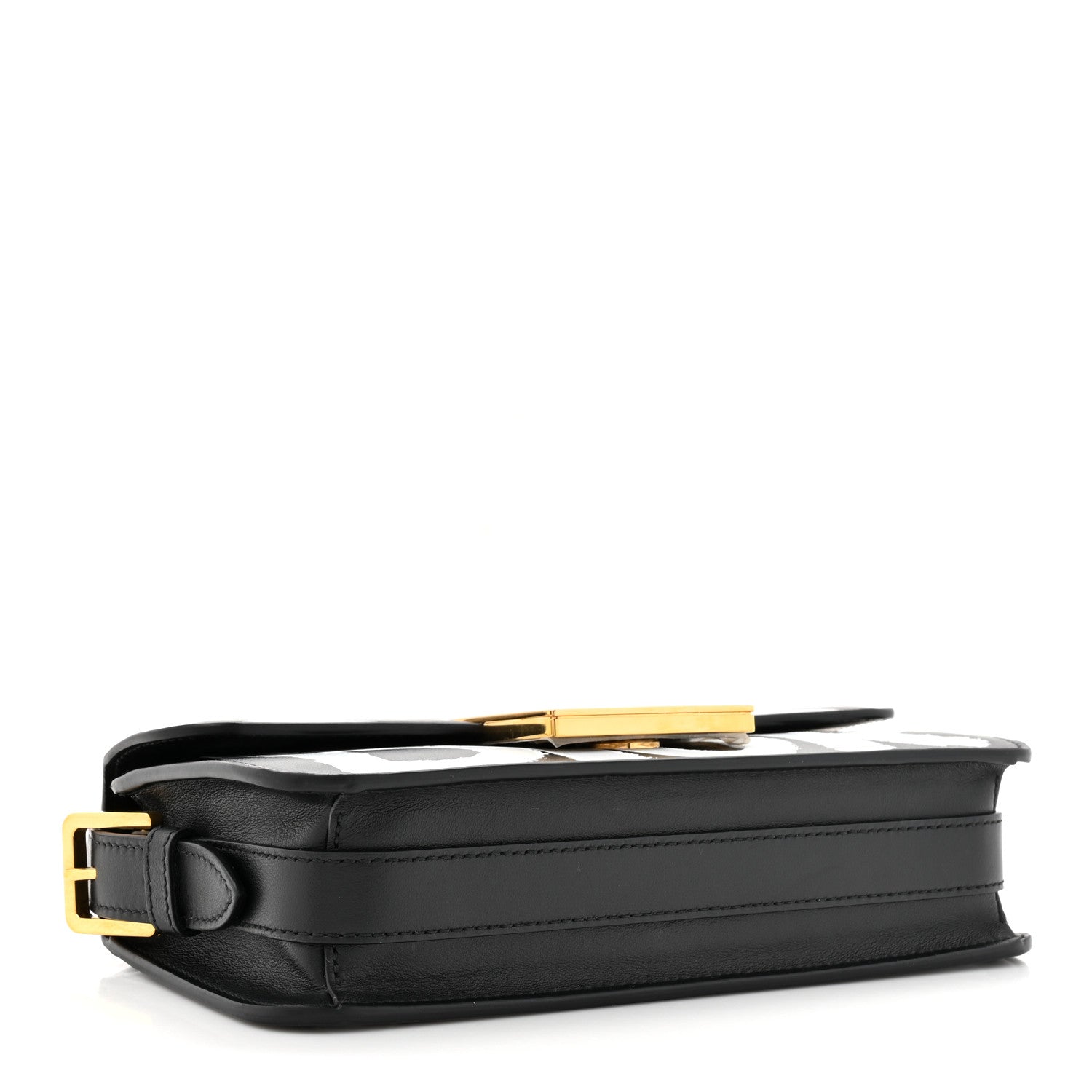 Christian Dior  Calfskin Graffiti Printed Miss Dior Flap Black White