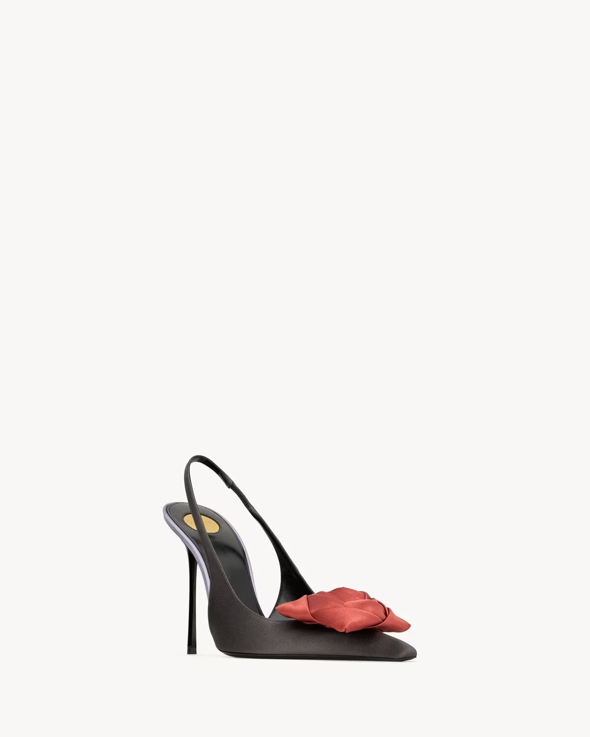 YSL AMALIA slingback pumps in satin crepe