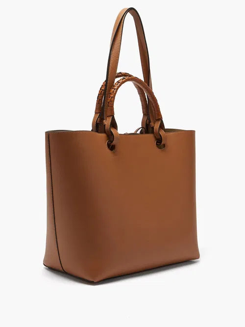 LOEWE Anagram-Debossed Leather Tote Bag