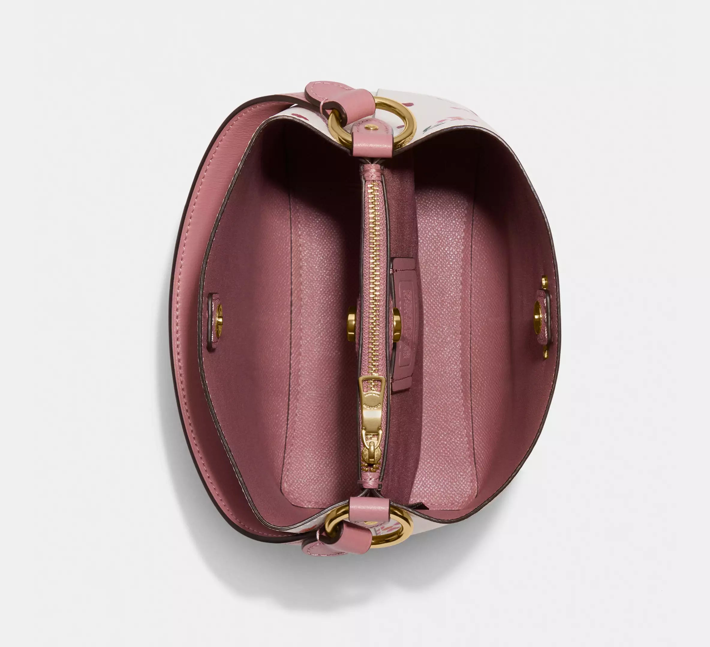 Coach Small Town Bucket Bag With Heart Petal Print