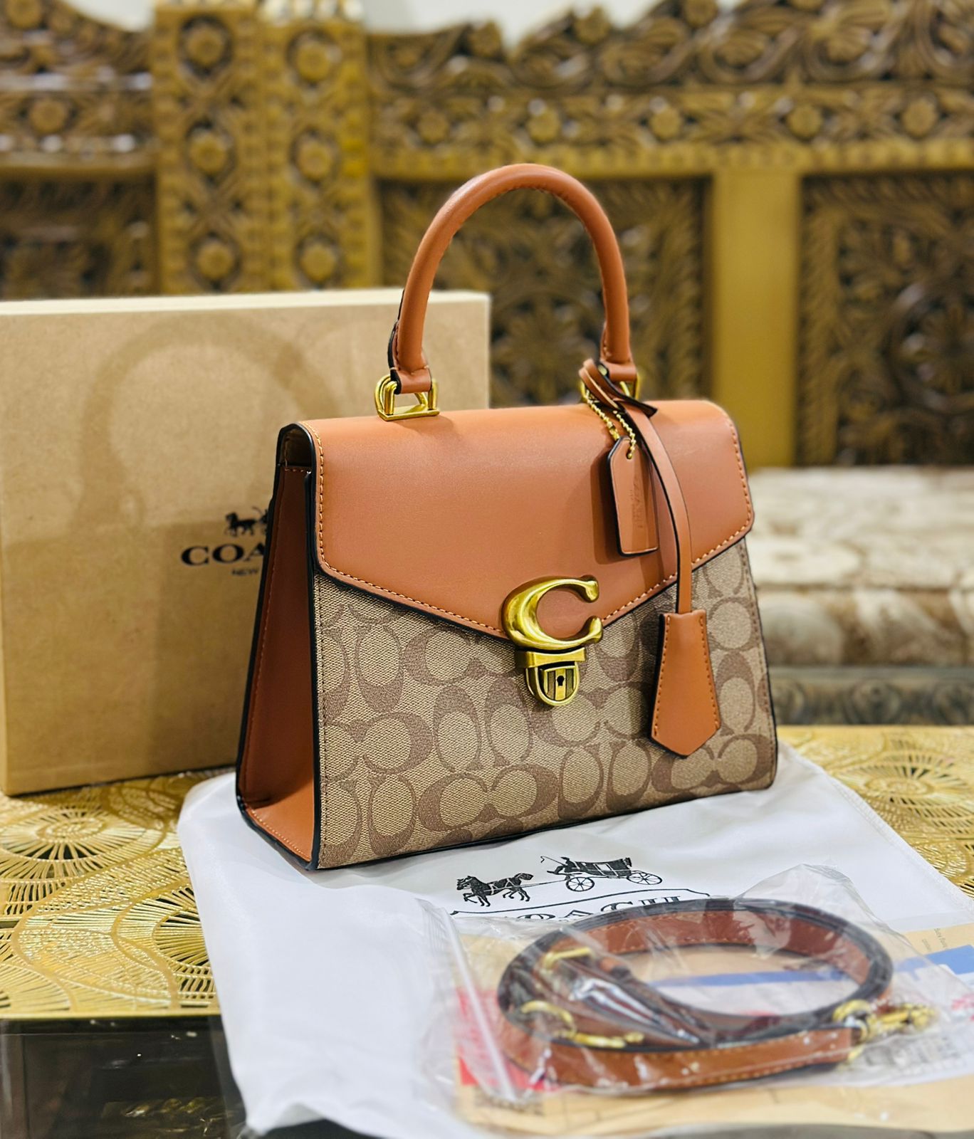 Coach ‘Sammy’ Top Handle Bag in Canvas