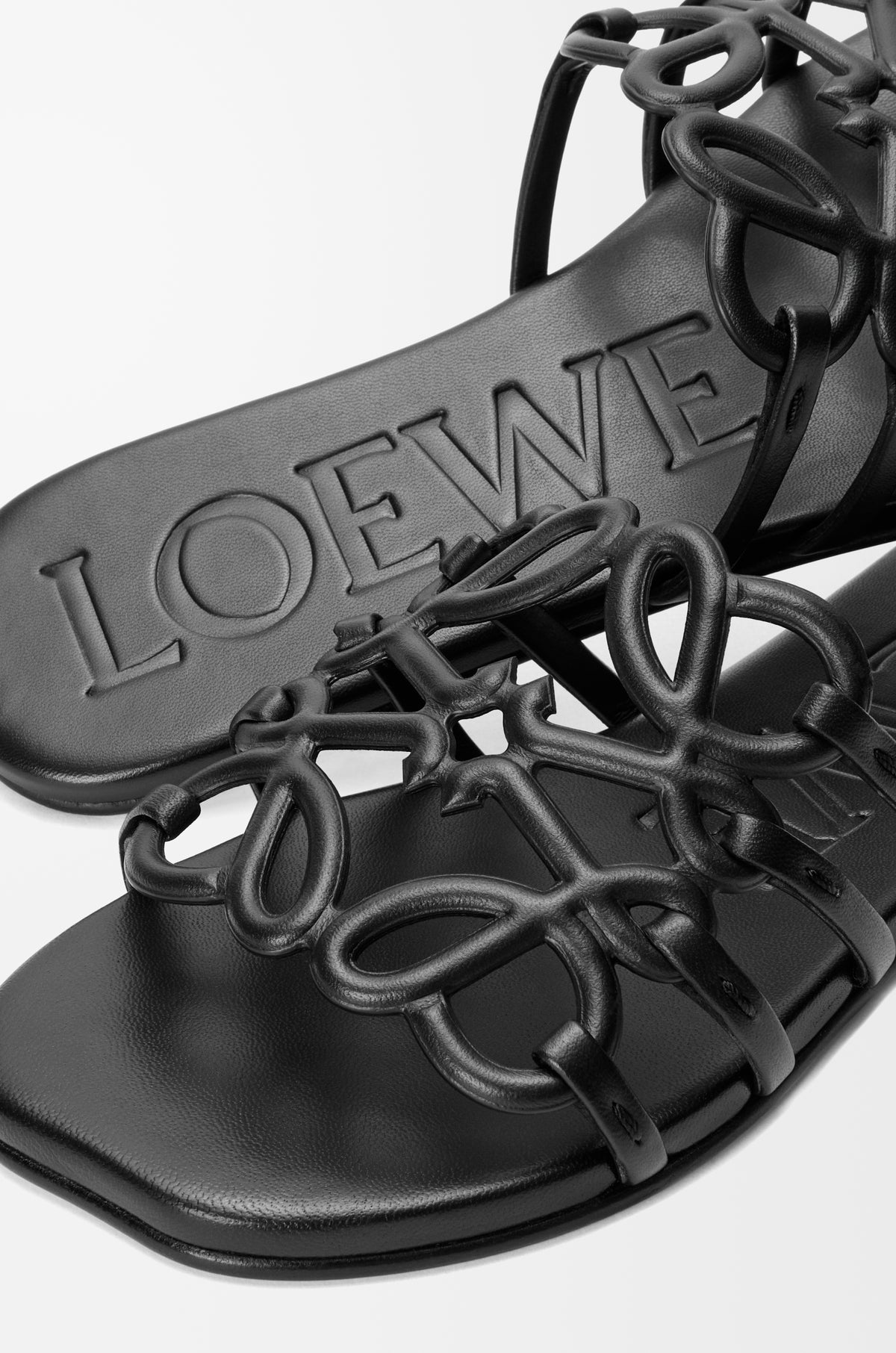 LOEWE Petal Anagram slide in soft calfskin