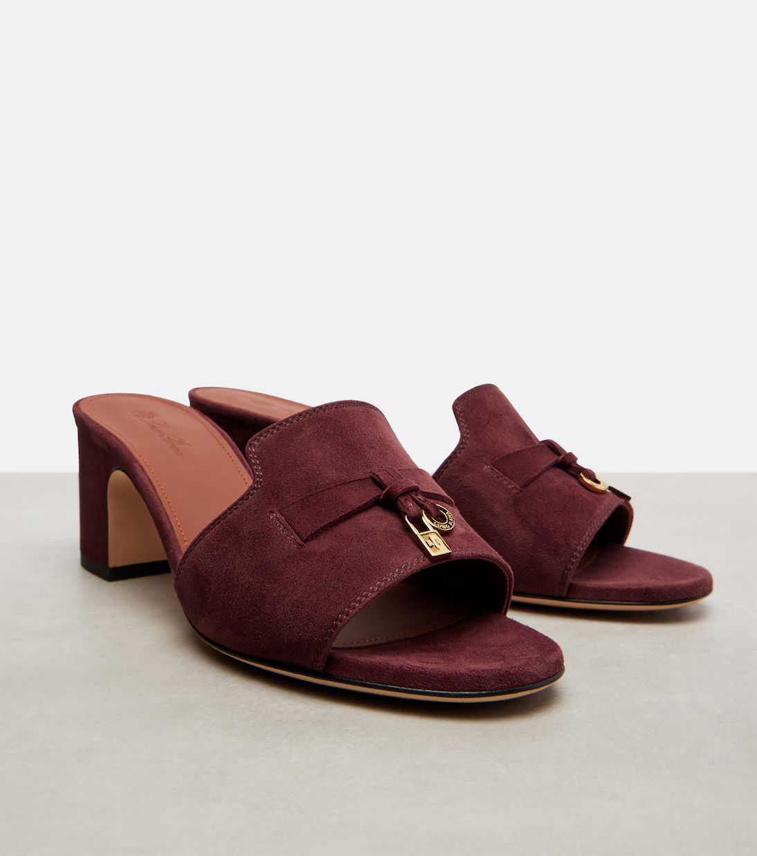 Loro Piana Summer Charms 55 suede mules