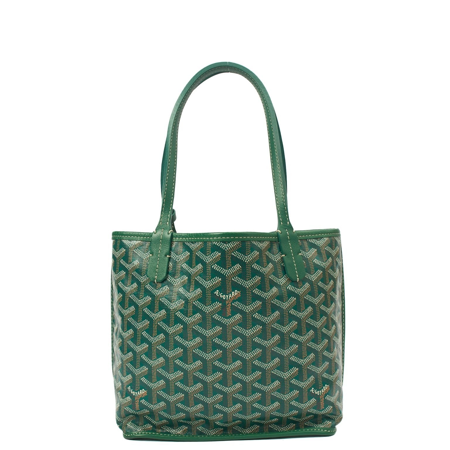 Goyard Anjou Mini in Green, Leather