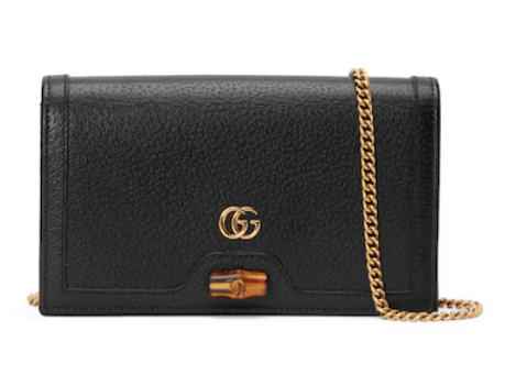 Gucci Diana wallet on chain in leather