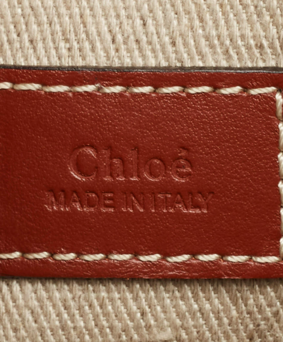 Chloè WOODY TOTE BAG IN LINEN