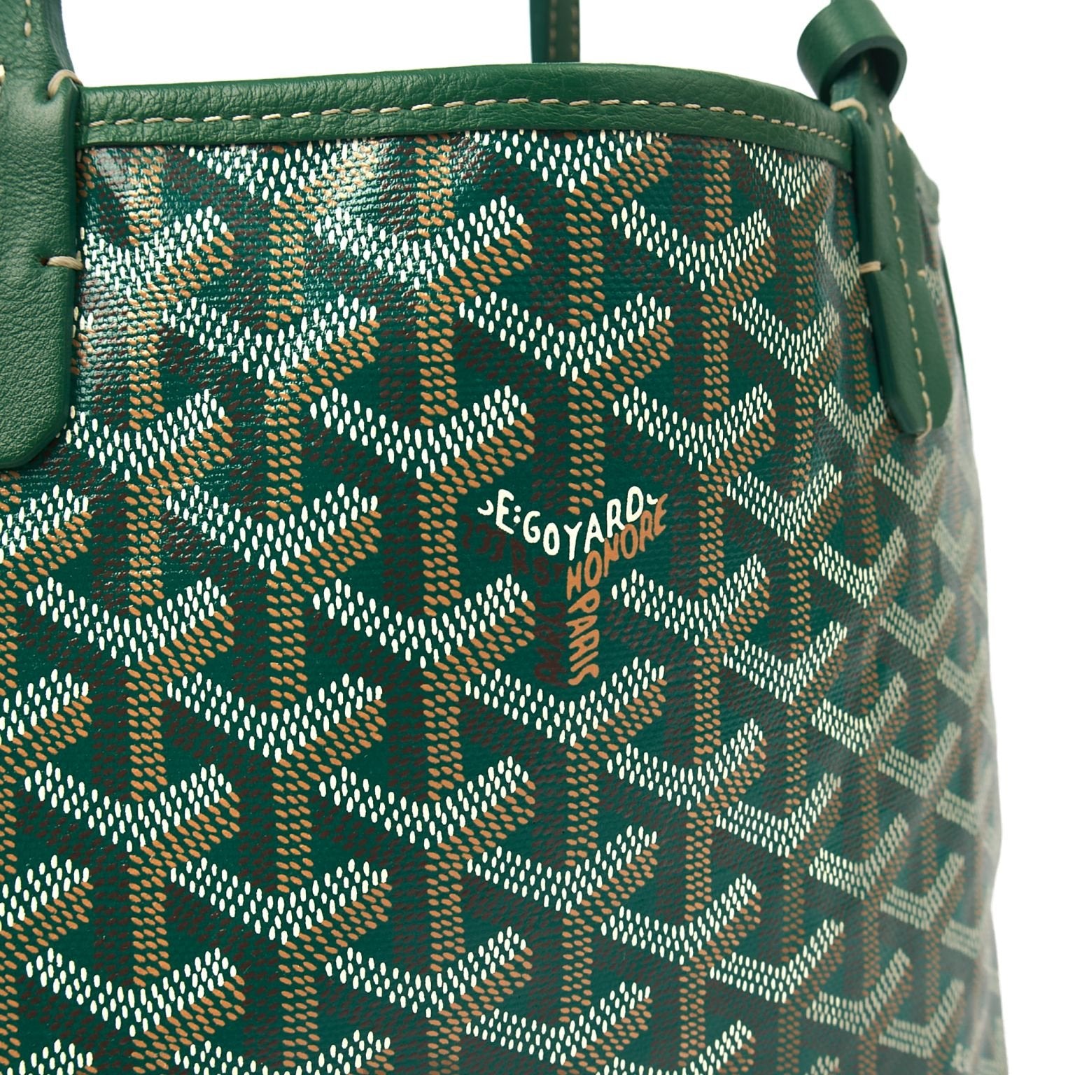 Goyard Anjou Mini in Green, Leather