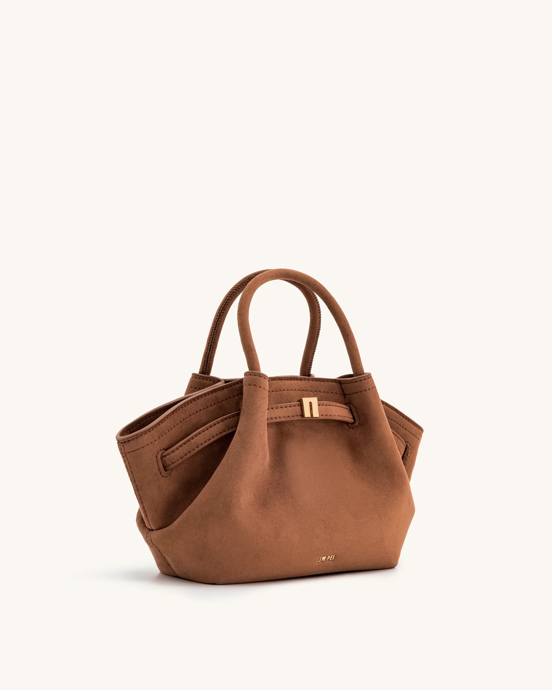 JWPEI Hana Mini Faux Suede Tote Bag - Brown
