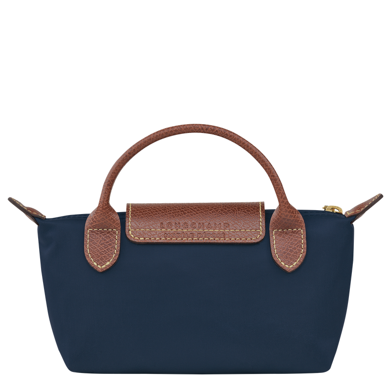 Le Pliage Original Pouch with handle Navy - Recycled canvas