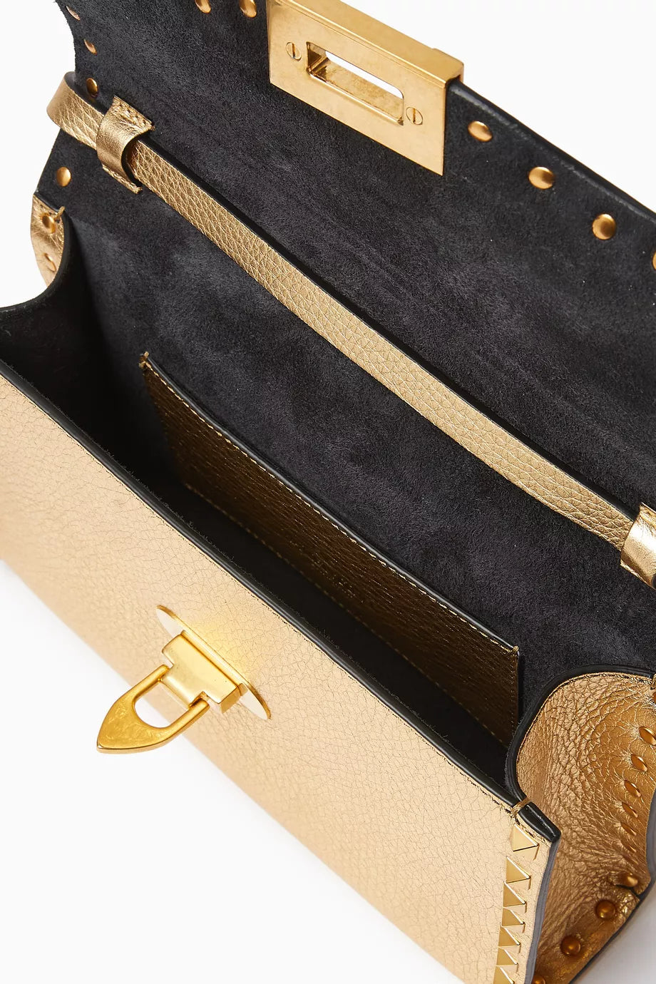 Valentino Garavani Small Rockstud Crossbody Bag in Grainy Leather