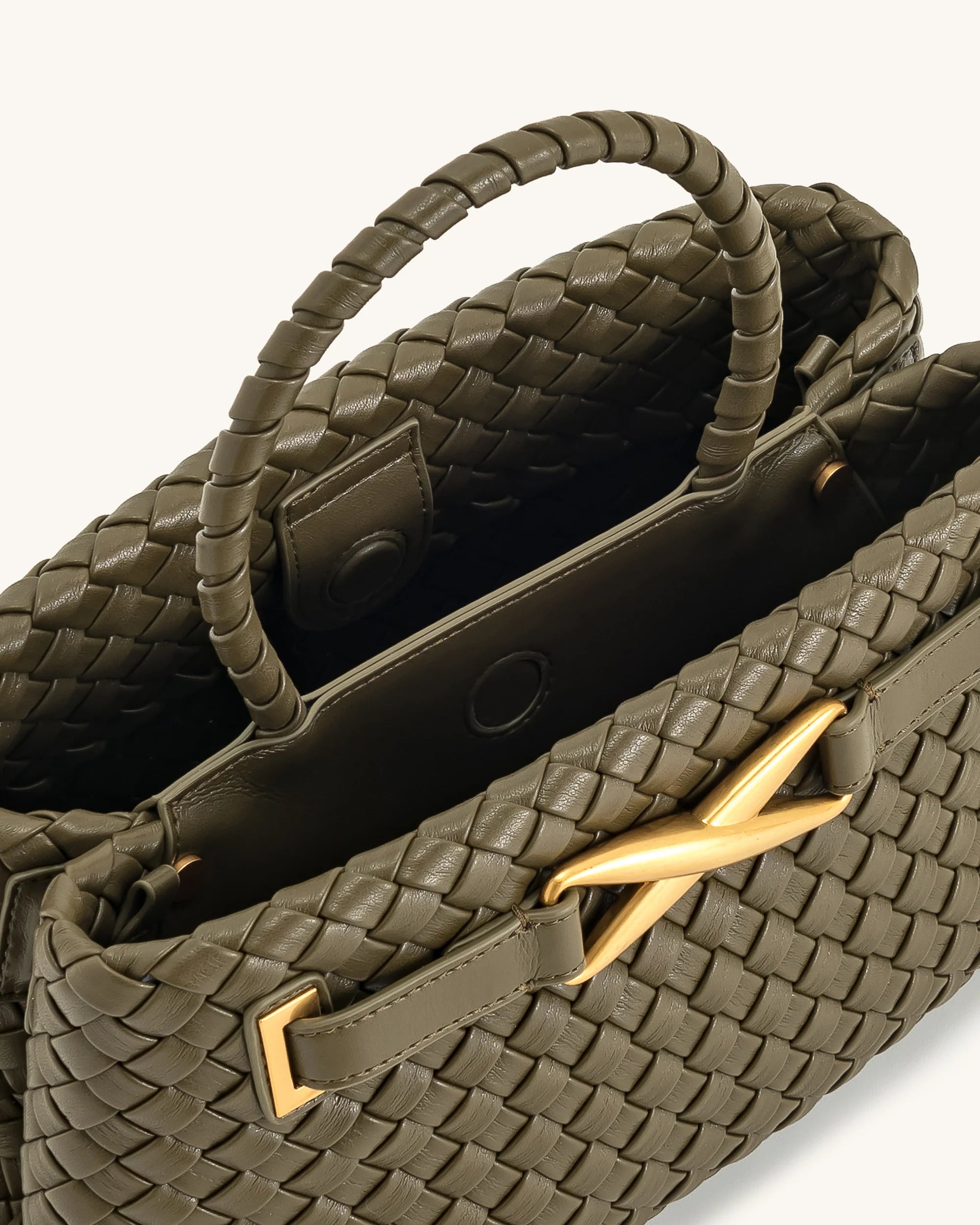JW PEI Elora Woven Tote Bag - Dark Olive