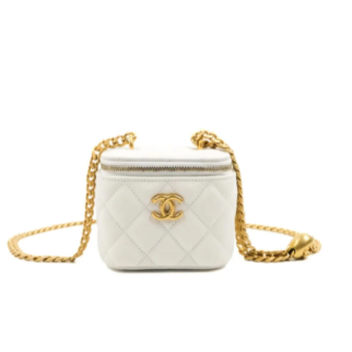 Chanel Mini Square Vanity Case Caviar (Black + Pink + Beige + White)