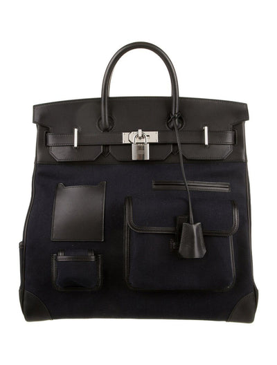 Hermès HAC 40 Cargo Bag – Noir / Black, Brown & Full Black | Palladium Hardware hover