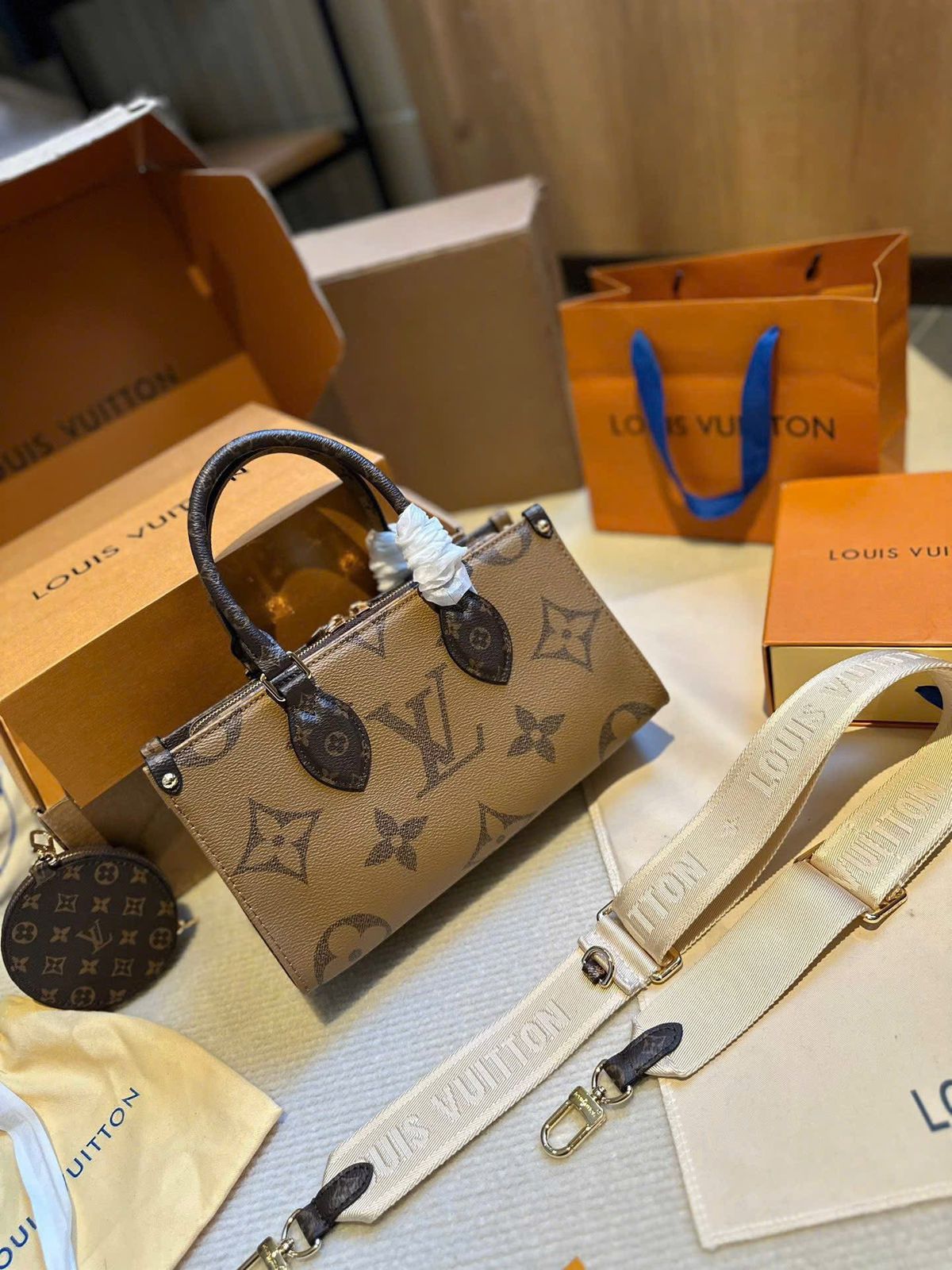 LV top handle bag