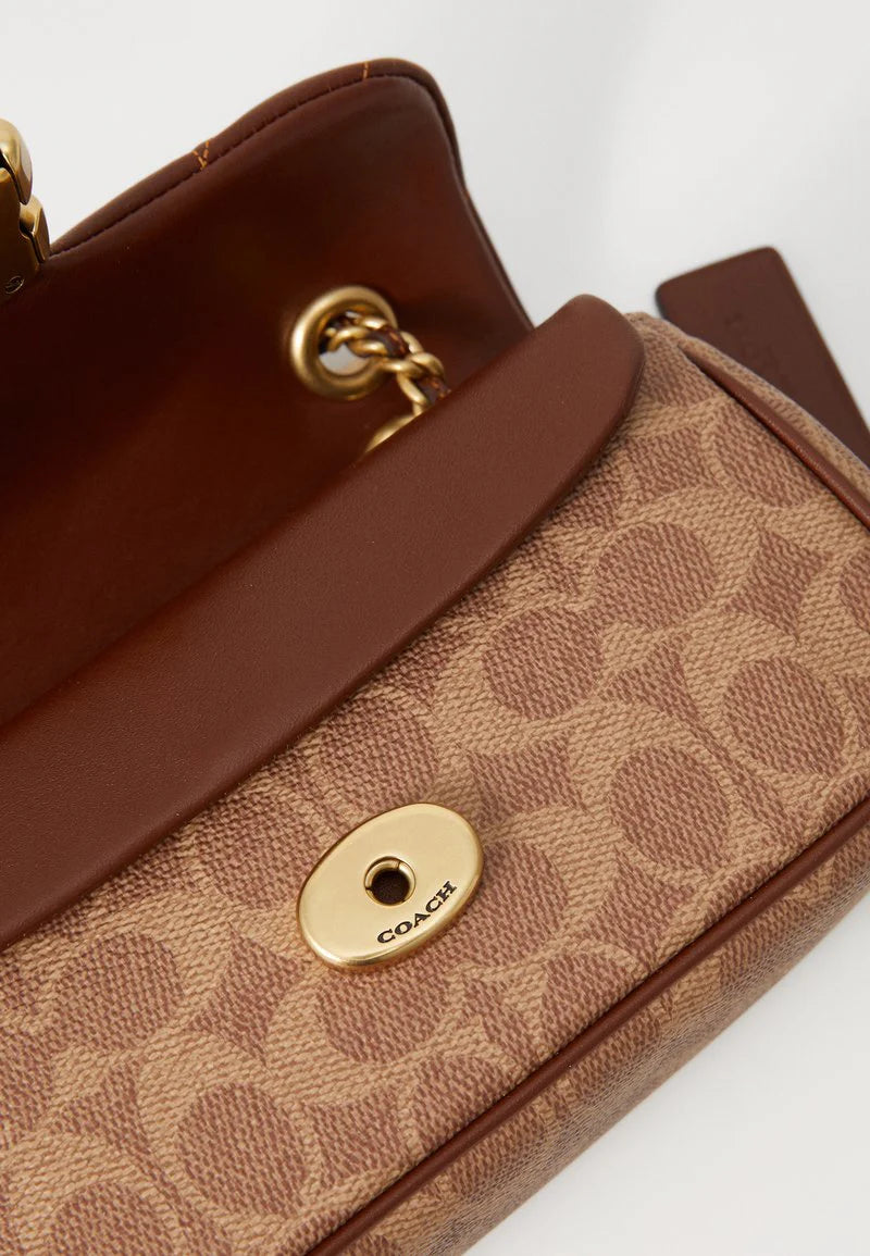 Coach Tabby Shoulder Bag 20 In Signature Canvas With Quilting