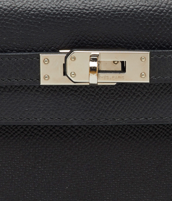 Hermes Black Epsom Leather Palladium Finish