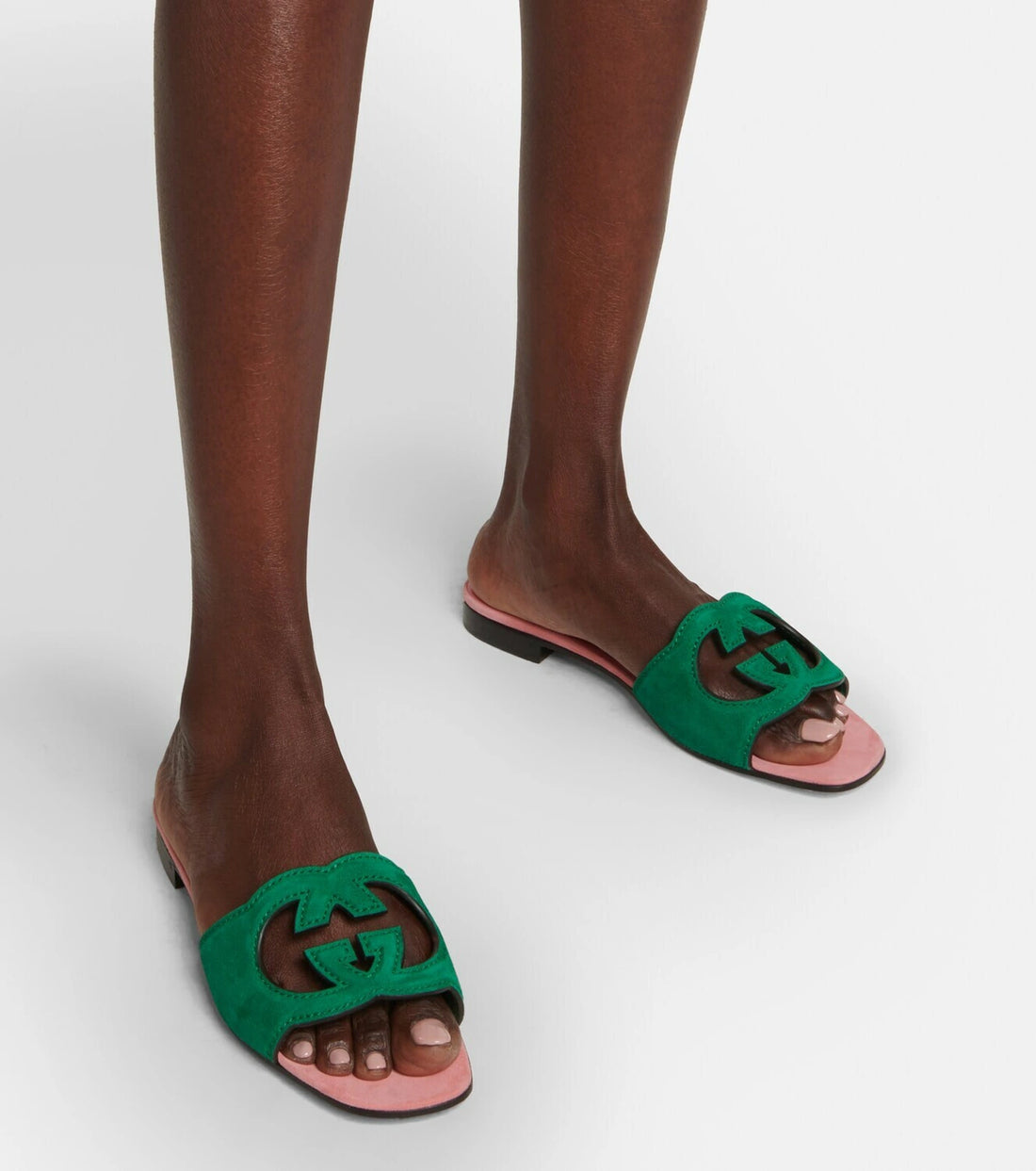 Gucci - Interlocking G cutout suede sandals