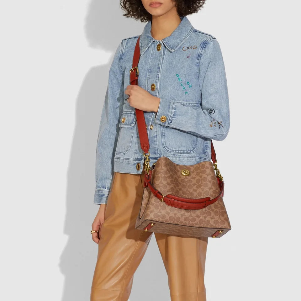 Coach Willow Shoulder Bag In Signature Canvas