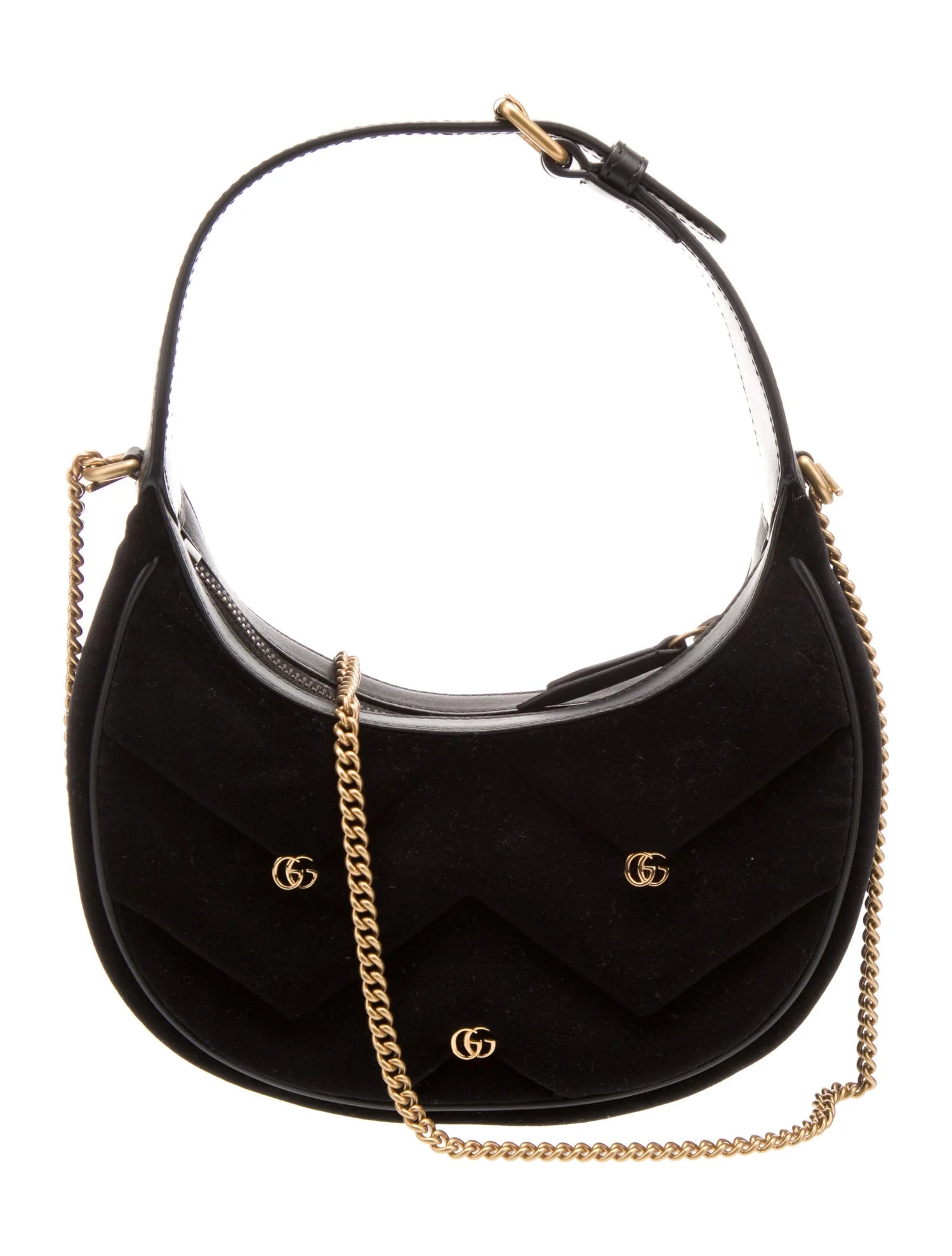 Gucci  GG Marmont Half-Moon-Shaped Mini Bag