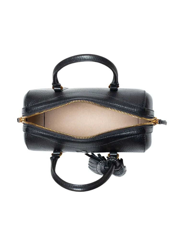 Tory Burch Thea Mini Leather Satchel Crossbody In Black