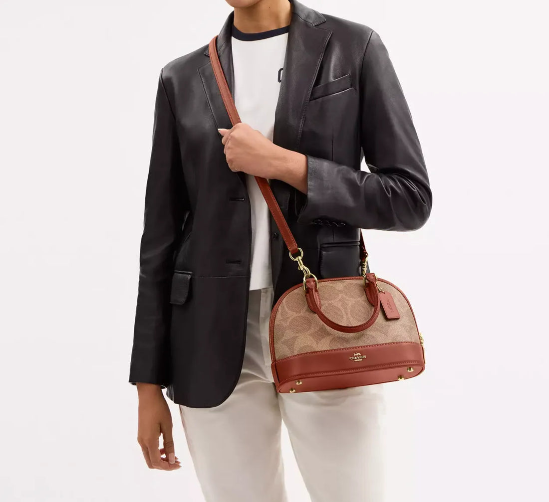 Coach Sabrina Satchel Bag In Signature Canvas