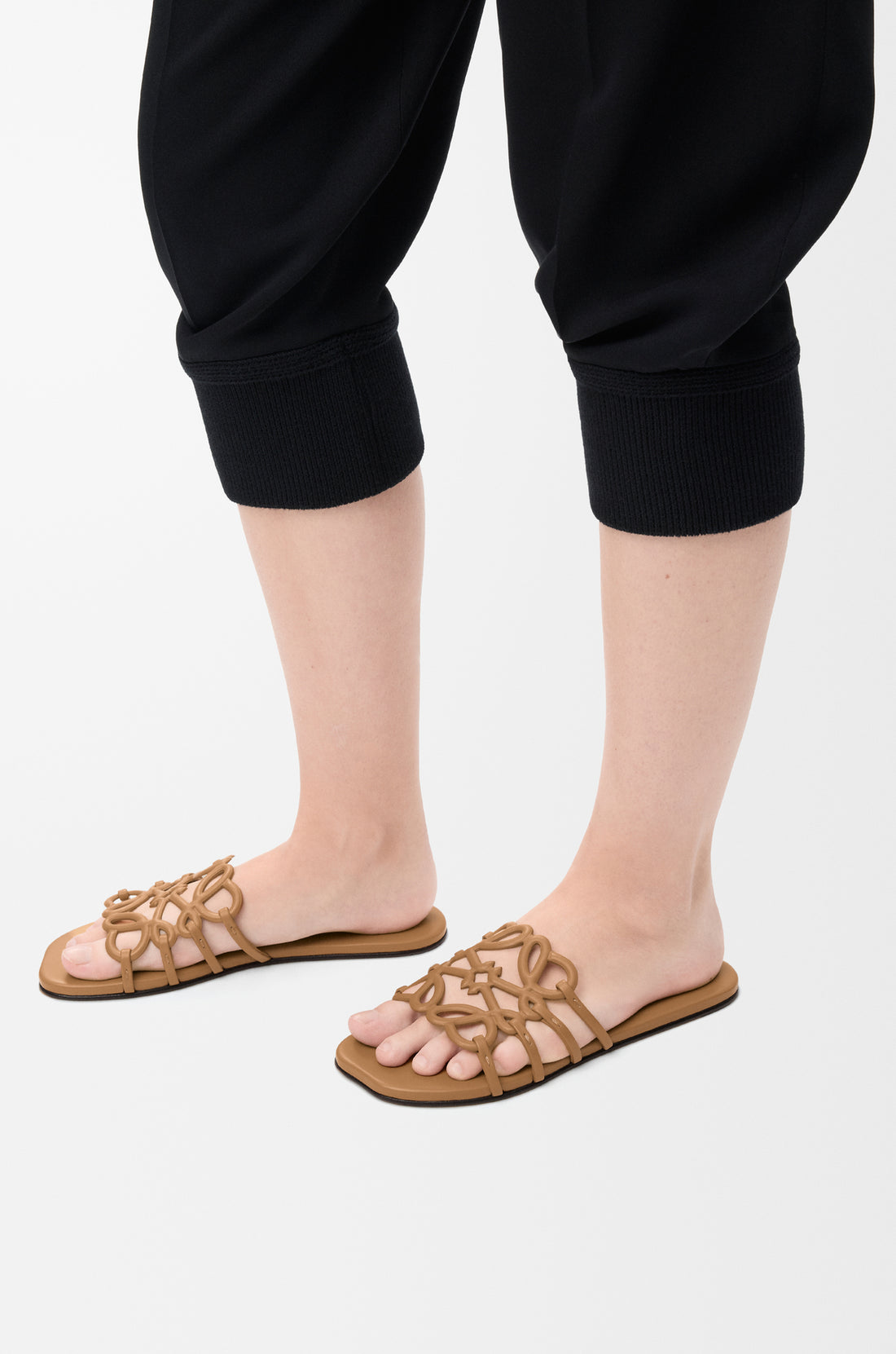 LOEWE Petal Anagram slide in soft calfskin